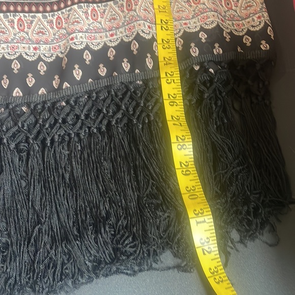 Maurice’s boho,multi colored fringe kimono,Shrug,sheer,Small/ Medium - Picture 7 of 8